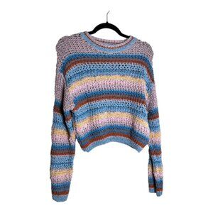 Zara Multicolor Striped Knit Sweater – Cozy Meets Colorful sz 13-14
